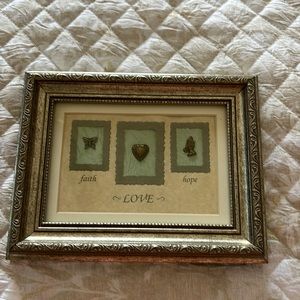 Beautiful Love frame approximately 7” by 9”.